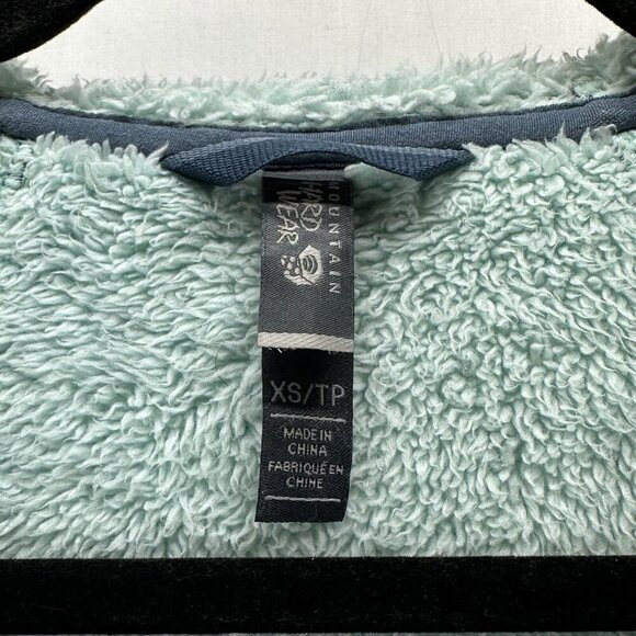 Mountain Hardwear Jacket Womens XS Softshell Sherpa Lined Hoodie Full Zip Blue - Picture 8 of 11